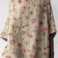 Women's Elegant Simple Rose Floral Print Linen Top