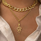 Women's Fashion Wish Bohemian Style Snake Multi-layered Pendant Necklace