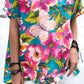 Women's Retro Elegant Floral Round Neck Cotton and Linen Top