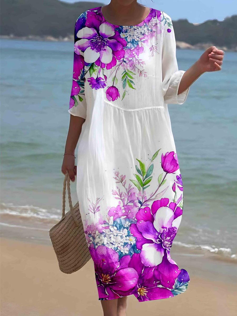 Women's Floral Print Resort Dress