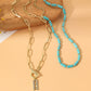 Retro Turquoise Jewelry Bohemian Ethnic Style Turquoise Necklace For Women