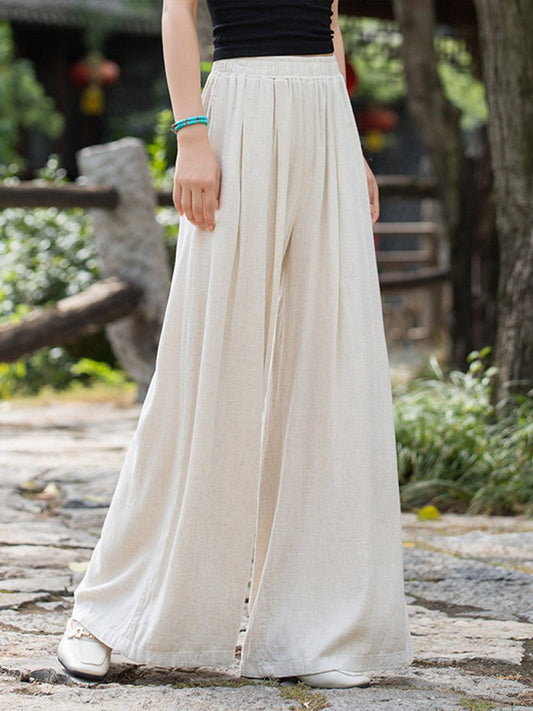 Women's Linen Loose Wide Leg Pants