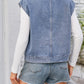 Women's Retro Denim Slim Washed Vest