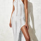 Women's Solid Color Knitted Hollow Resort Beach Dress