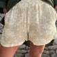 Women's Summer Elegant SimpleFloral Linen Strappy Shorts