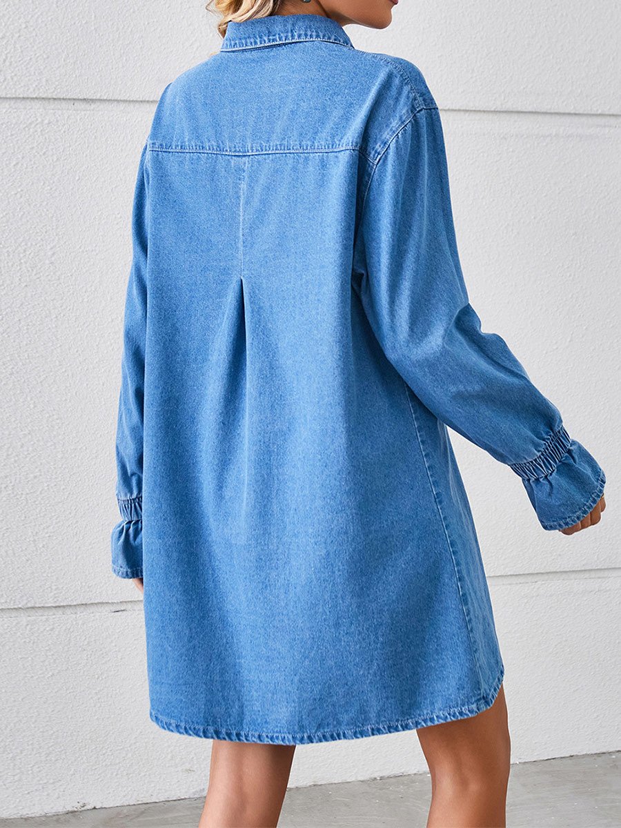 Women's Loose Washed Denim Dress