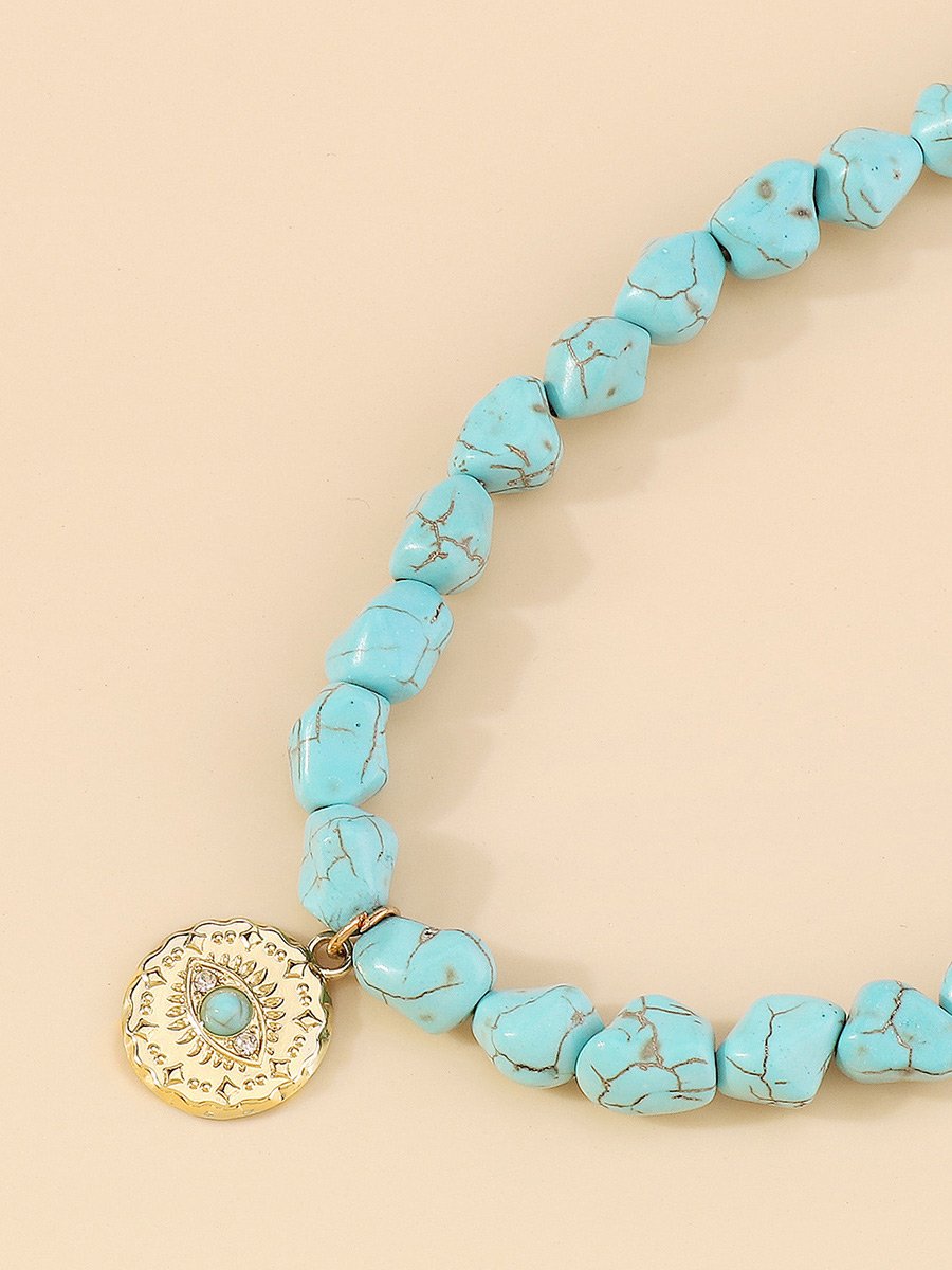 Women's Bohemian Devil's Eye Turquoise Necklace