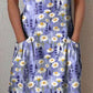 Women's Elegant Vintage Floral Pattern Cotton Dress With Pockets