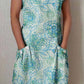 Women's Elegant Floral Pattern Crew Neck Dress