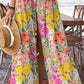 Women's Floral Print Graphic Cotton Wide Leg Pants