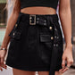 Women's Elastic Waist Work Denim Skirt