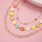 Retro Simple Ethnic Style Colorful Daisy Necklace