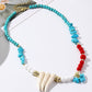 Retro Turquoise Jewelry Bohemian Ethnic Style Turquoise Necklace For Women