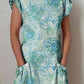 Women's Elegant Floral Pattern Crew Neck Dress