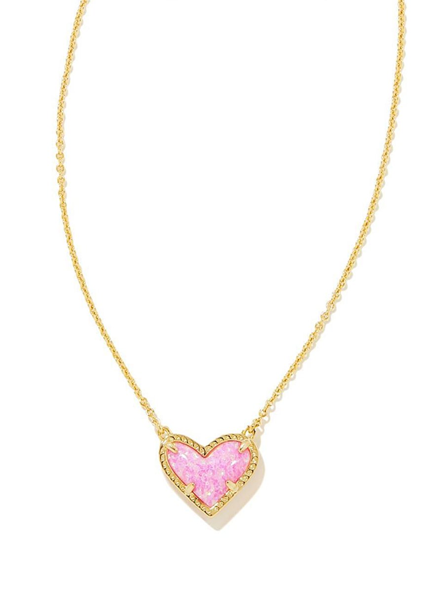 Adjustable Peach Heart Natural Stone Clavicle Chain