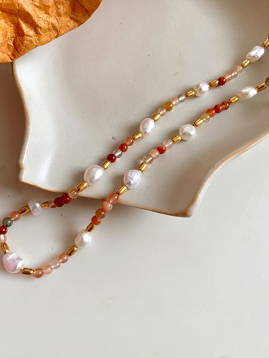 Women's Bohemian Pearl Bead Necklace