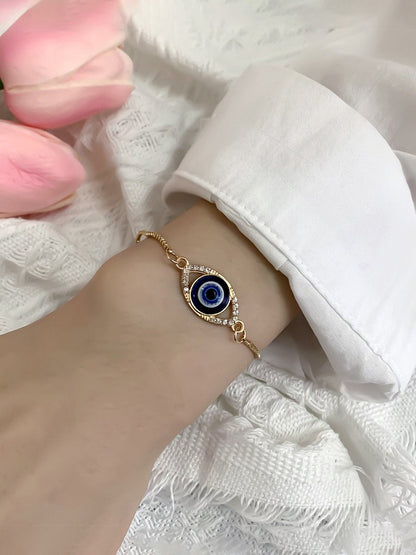 Turkey Evil Devil's Eye Bracelet Hollow Eye Devil's Eye Diamond Pull-Out Bracelet