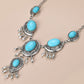 Women's Bohemian Ethnic Style Turquoise Couple Necklace