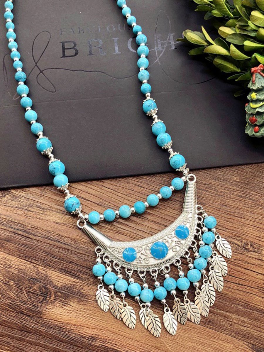 Vintage Ethnic Style Stars And Moon Necklace