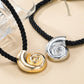 Women’s Resort Style Black Rope Conch Pendant Necklace