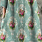 Women's  Roses Floral Art Print Elegant Simple  Cotton Shirt Dress