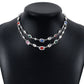 Women's Ethnic Style Diamond Double Layer Necklace