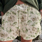 Women's Summer Elegant Simple Floral Linen Strappy Shorts