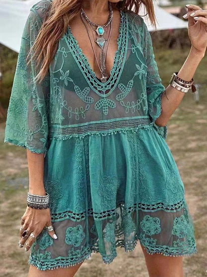 Women's Lace Loose Beach Cover Up