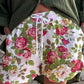 Women's Summer Elegant Simple Rose Floral Linen Strappy Shorts