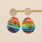 Women's Oval Multicolor Stone Earrings