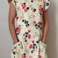 Women's Elegant Floral Pattern Crew Neck Dress