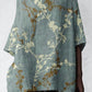 Women's Elegant Vintage Floral Pattern Cotton and Linen Top