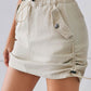 Women's Drawstring Elastic Waist Denim Skirt