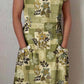 Women's Elegant Floral Pattern Crew Neck Dress