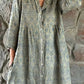 Women's Elegant Retro Rose Texture Pattern Shirt Style Cotton and Linen Dress