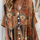 Women's Vintage Art Bohemian Geometric Pattern Dress