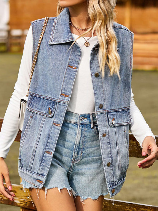 Women's Classic Retro Denim Vest