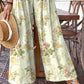 Women's Rose Floral Print Wide Leg Pants