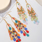 Women's Bohemian Water Drop Long Tassel Earrings