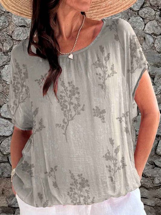 Women's Simple Elegant Decorative Floral Top