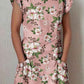 Women's Elegant Floral Pattern Crew Neck Dress