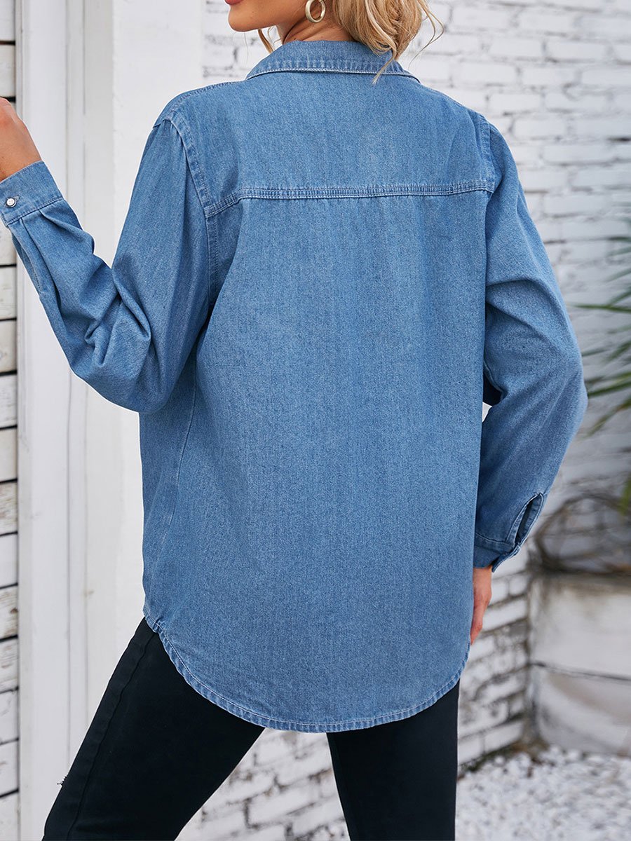 Women's Classic Washed Denim Shirt