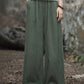 Women's Linen Vintage Wide Leg Pants