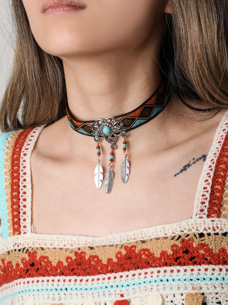 Women's Bohemian Ethnic Turquoise Necklace