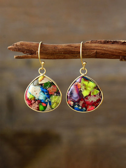 Vacation Bohemian Emperor Stone Drop Drop Earrings