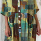 Women's Vintage Art Bohemian Geometric Pattern Dress