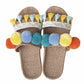 Women's Linen Straw Slippers