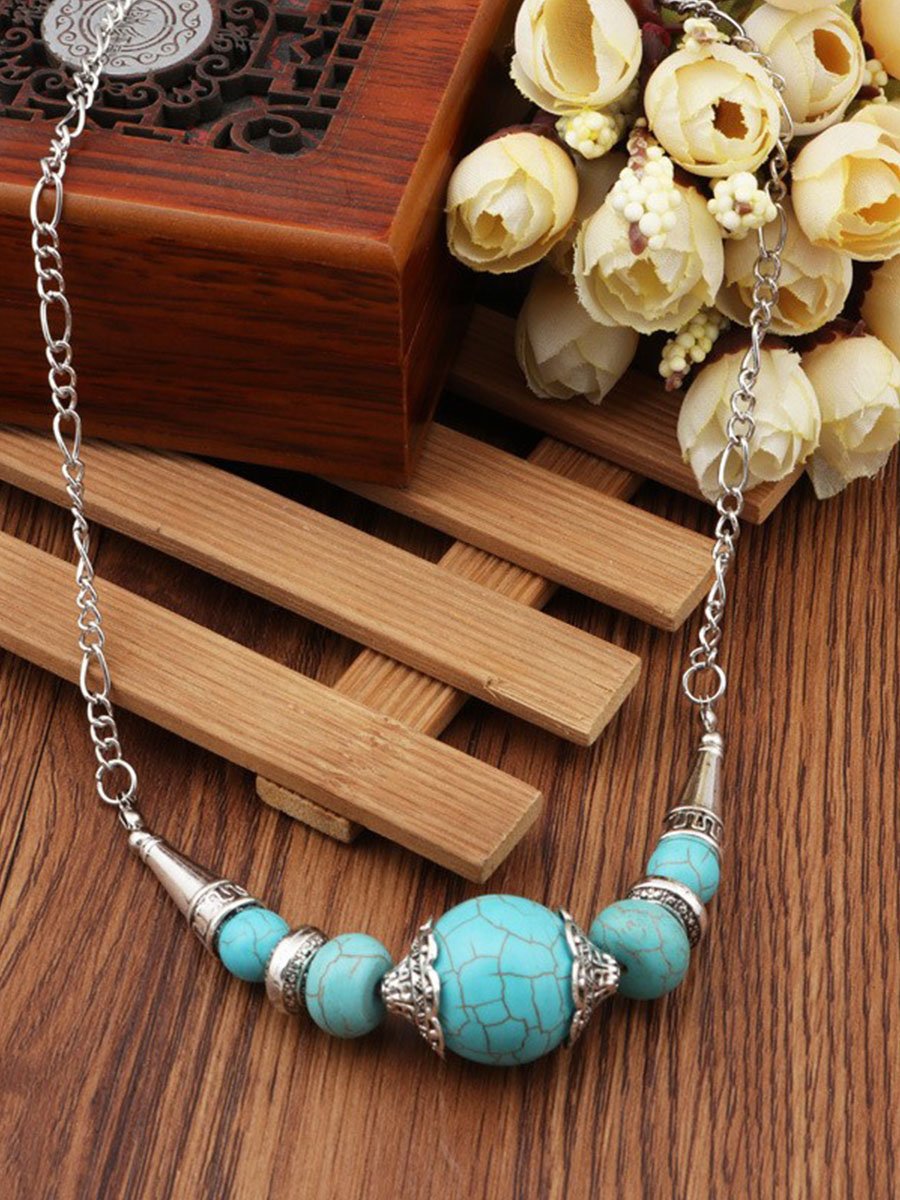 Vintage Bohemian Turquoise Necklace