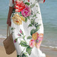 Women's Short Sleeve Floral Pattern Resort Dress