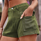 Women's Elastic Waist Denim Work Shorts